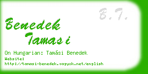 benedek tamasi business card